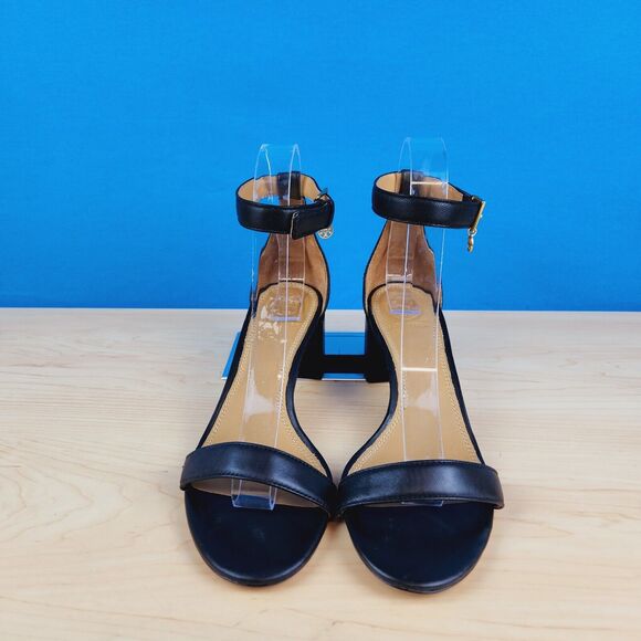Tory Burch‎ Cecile Womens Size 6.5 Block Heels Black Leather Slingback Sandals - Picture 3 of 9